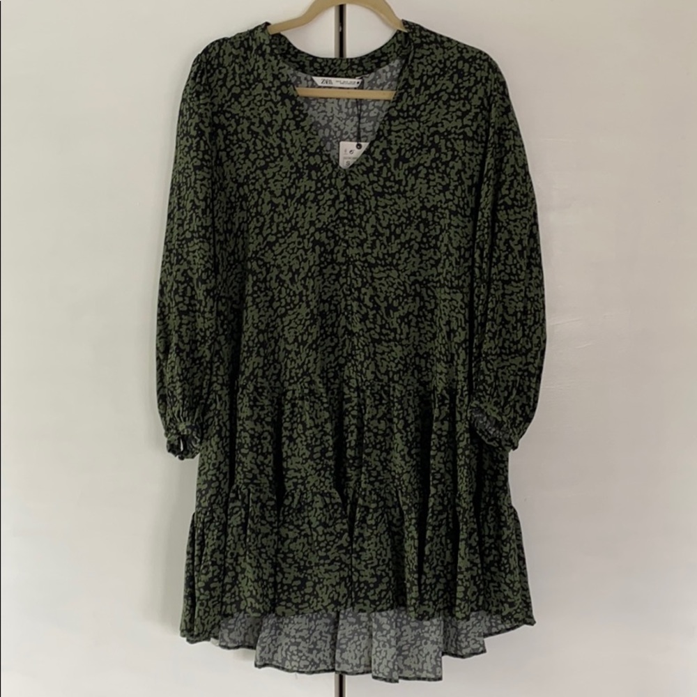 Zara claris longsleeve patterned dress